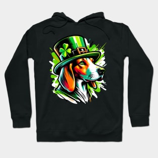 English Foxhound Celebrates Vibrant Saint Patrick's Day Hoodie